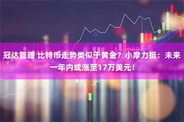 冠达管理 比特币走势类似于黄金？小摩力挺：未来一年内或涨至17万美元！