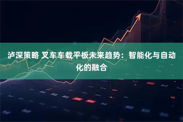 泸深策略 叉车车载平板未来趋势：智能化与自动化的融合